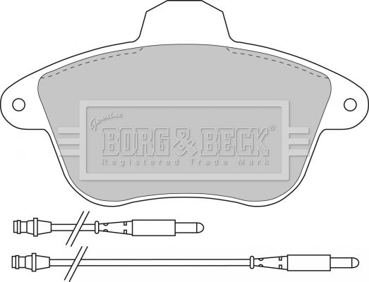 BORG & BECK Piduriklotsi komplekt,ketaspidur BBP1182